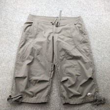 Vintage Nike Pants Womens XL Gray Capri Drawstring Outdoors Hiking Athletic