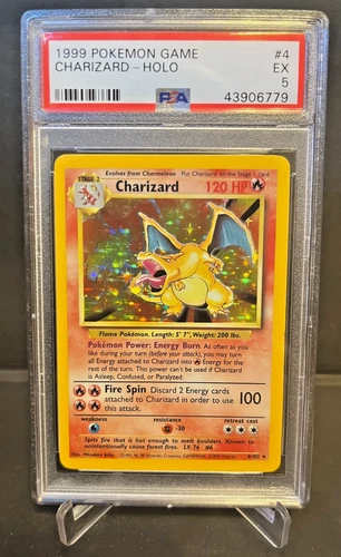 Charizard 1999 Base Set Unlimited Holo 4/102 Pokemon PSA 5 - FREE Priority Ship