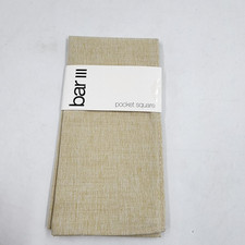 Bar III Beach Solid Pocket Square Men's One Size Light Brown