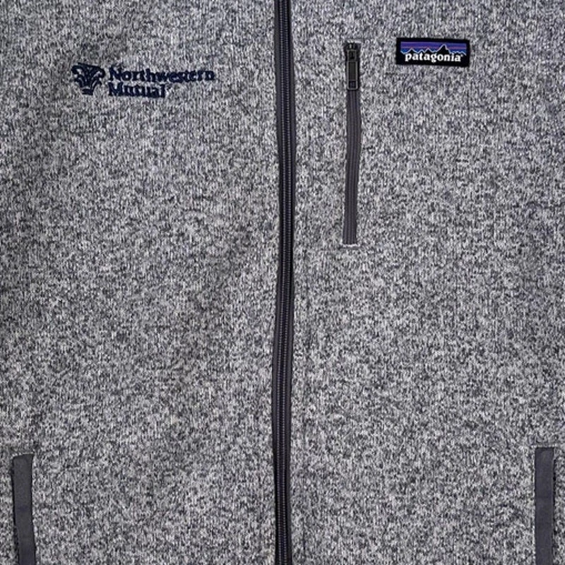 Chaleco Suéter Patagonia Mejor Para Hombre Cremallera Completa Polar Gris Talla L Logo de la Compañía Foto 3 de 4