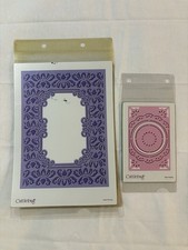 Cuttlebug Plus Embossing Folders - Brocade Window  Chic Circle Frame