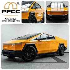 Cybertruck PreCut PPF Paint Protection Film Wrap Change Gloss McLaren Orange PPF