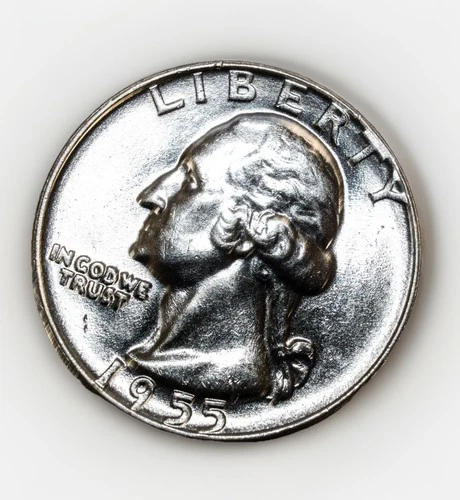 1955 D Washington Quarter - Great Luster BU Condition Mint State 25c 90% Silver