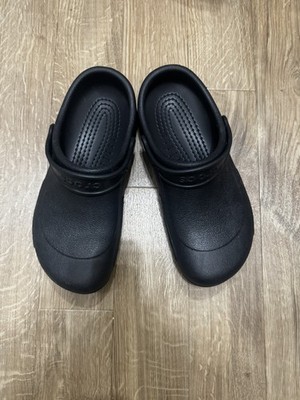 Schwarze Crocs Bistro Arbeit Clogs Schuhe rutschfest Unisex Herren UK 7/Damen UK 8
