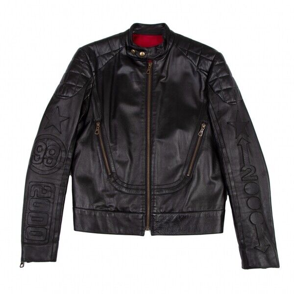 Jean Paul GAULTIER HOMME Patched Design Leather Zipper Jean Paul GAULTIER HOMME Patched Design Leather Zipper