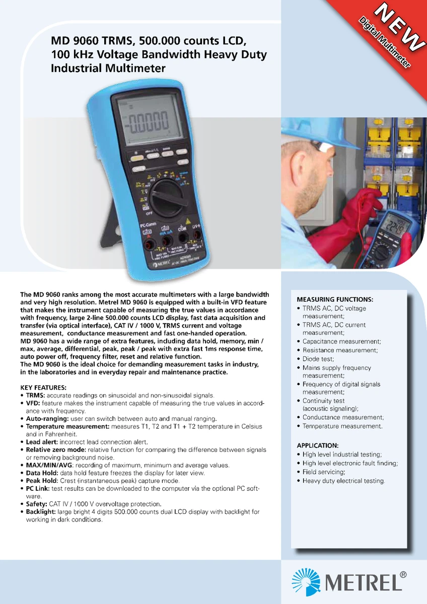 Image of Metrel MD 9060 multimeter on eBay