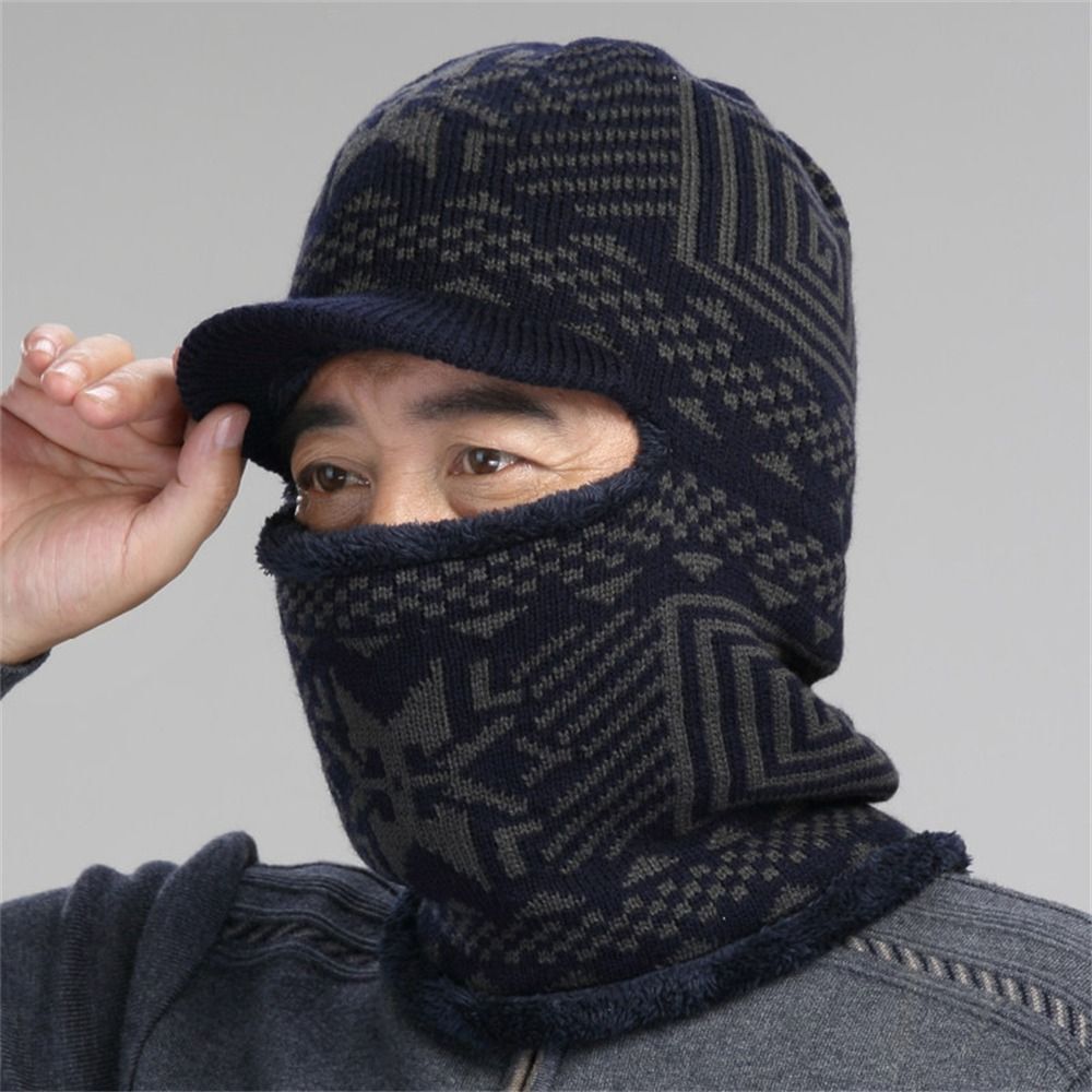 APL Cappello invernale caldo spesso teschio fagioli casual lavorato a maglia cappello sciarpa inverno