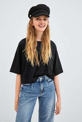 Zara 4873/812/800 Cropped T-shirt With Pocket In Size S BRAND NEW