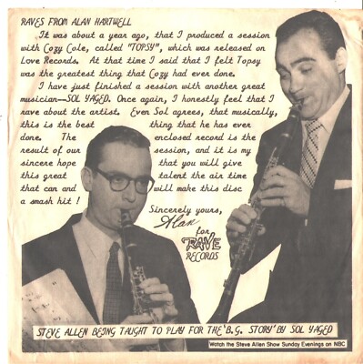 SOL YAGED--PICTURE SLEEVE + 45--(BENNY GOODMAN STORY)--PS--PIC--SLV
