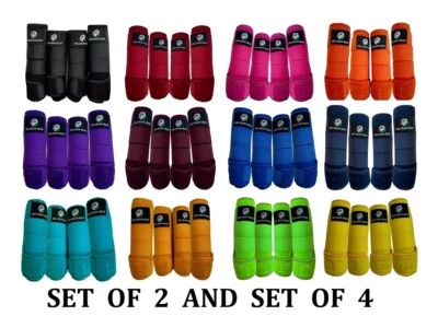 Horse Boots Set of 2 Medicine Brushing Support Boots Equestrian Boots Set of 4