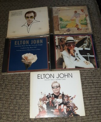 Elton John 6 CD Lot Greatest Hits Rocket Man Goodbye Yellow Brick Something Look