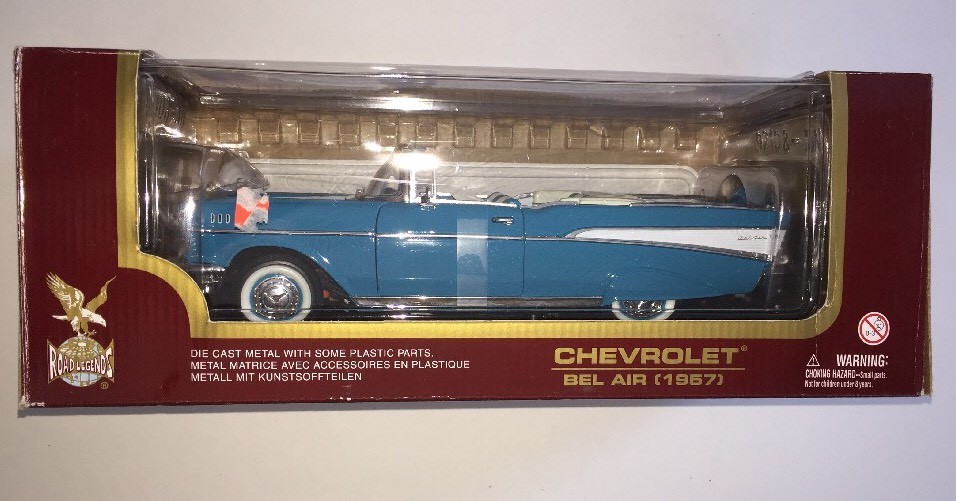Road Legends 1957 Blue Chevrolet Bel Air 1/18 Die-Cast, MISB | eBay