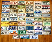 50 State Set of License Plates Plus an American Samoa Plate in Craft Condition