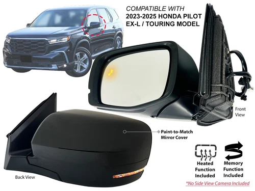 Mirror for 2023-2025 HONDA PILOT EX-L / Touring Model with Memory Driver Side