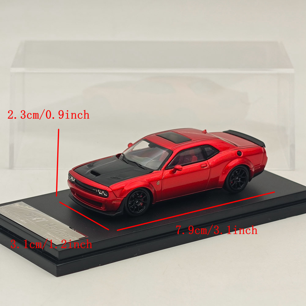 Stance Hunters 1:64 - Dodge SRT Hellcat Rouge - Toit Ouvrant - Miniature Moulée