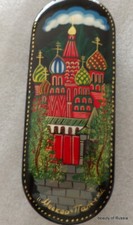 Russian hand PAINTED  ''MOSCOW'  SUNGLASSES  glasses  case     6.4 x 2.3x1.1' #8