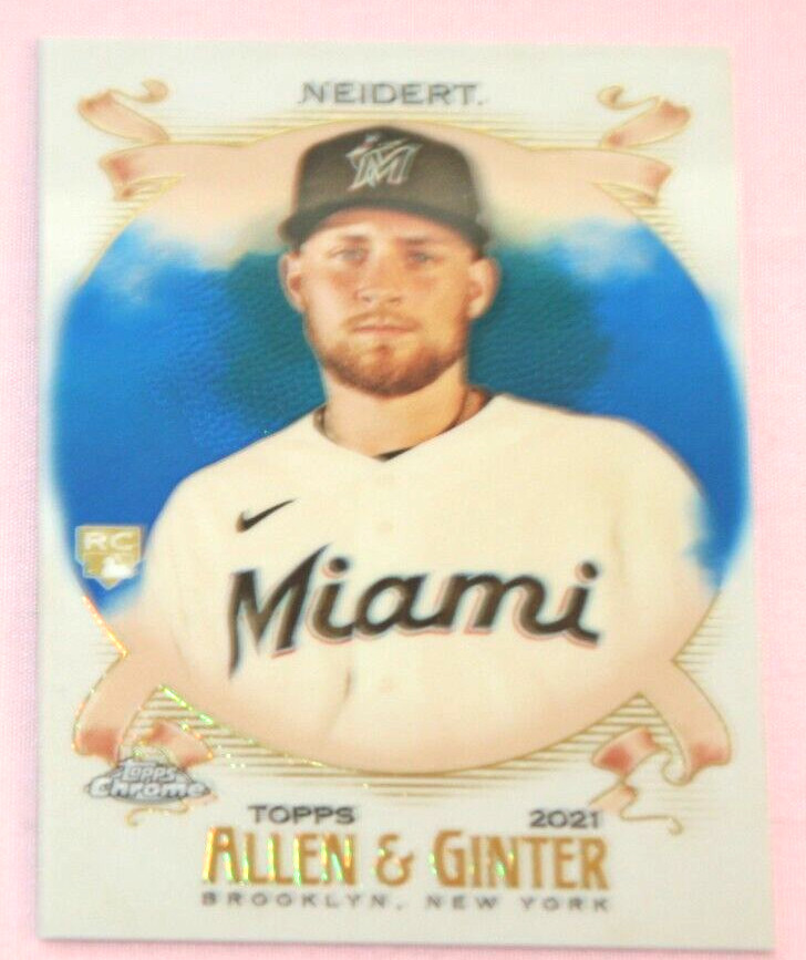 NICK NEIDERT RC 2021 ALLEN & GINTER CHROME BLUE 065/150 #300 MIAMI MARLINS
