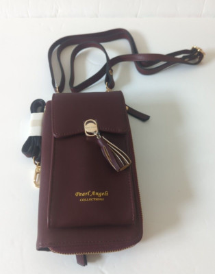 Pearl Angeli Small Crossbody Phone RFID Women Wallet Cellphone