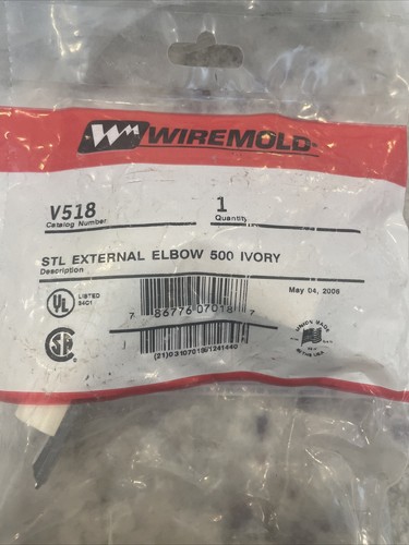 WIREMOLD V518 IVORY EXTERNAL ELBOW (QTY OF 10 ) - Picture 2 of 2