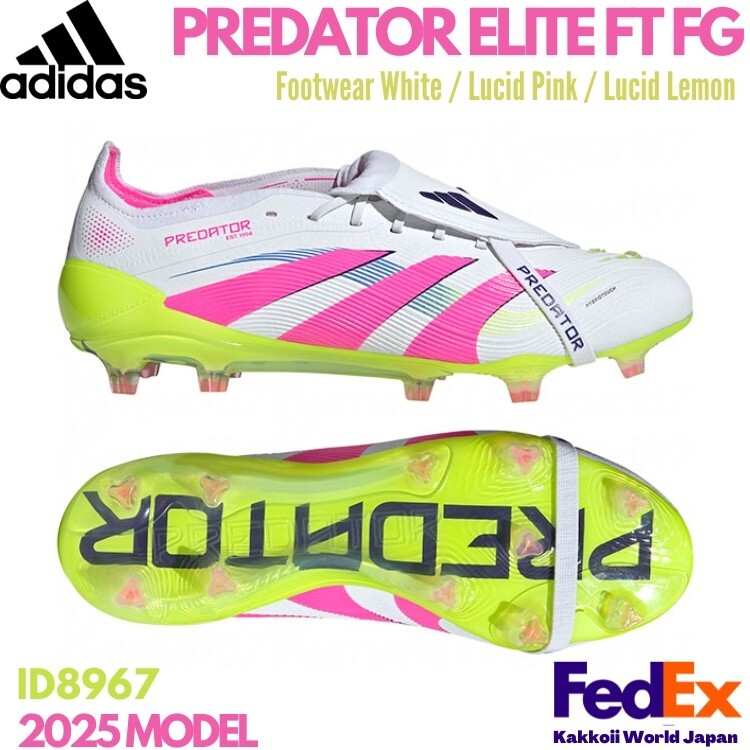 adidas Predator サッカーシューズ ホワイト/グレー/ピンク Adidas Predator League Firm Ground Cleats