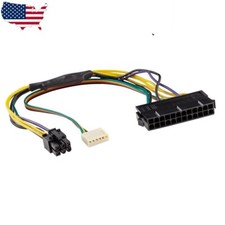 12" ATX Main 24-Pin to 6-Pin PSU Power Adapter Cable 18AWG for Select HP Systems