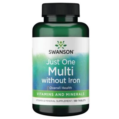 Swanson Multi without Iron Century Formula 130 Tabs, Multivitamin Overall Health