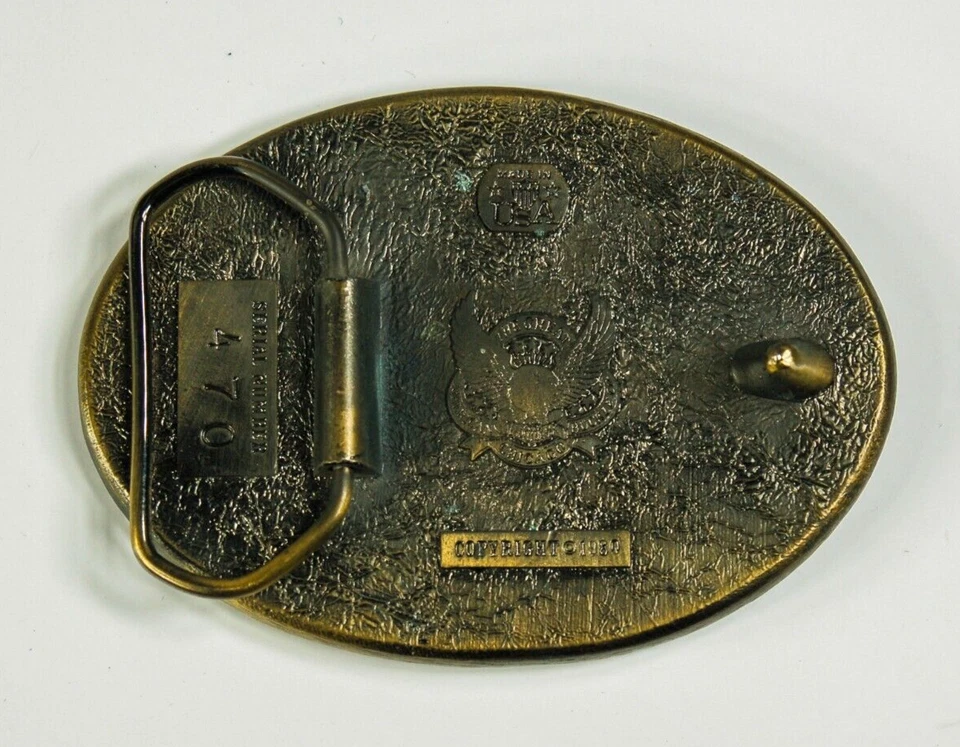 Flying Goose western belt buckle brass Great American Buckle Co Chicago - Image 4 of 4
