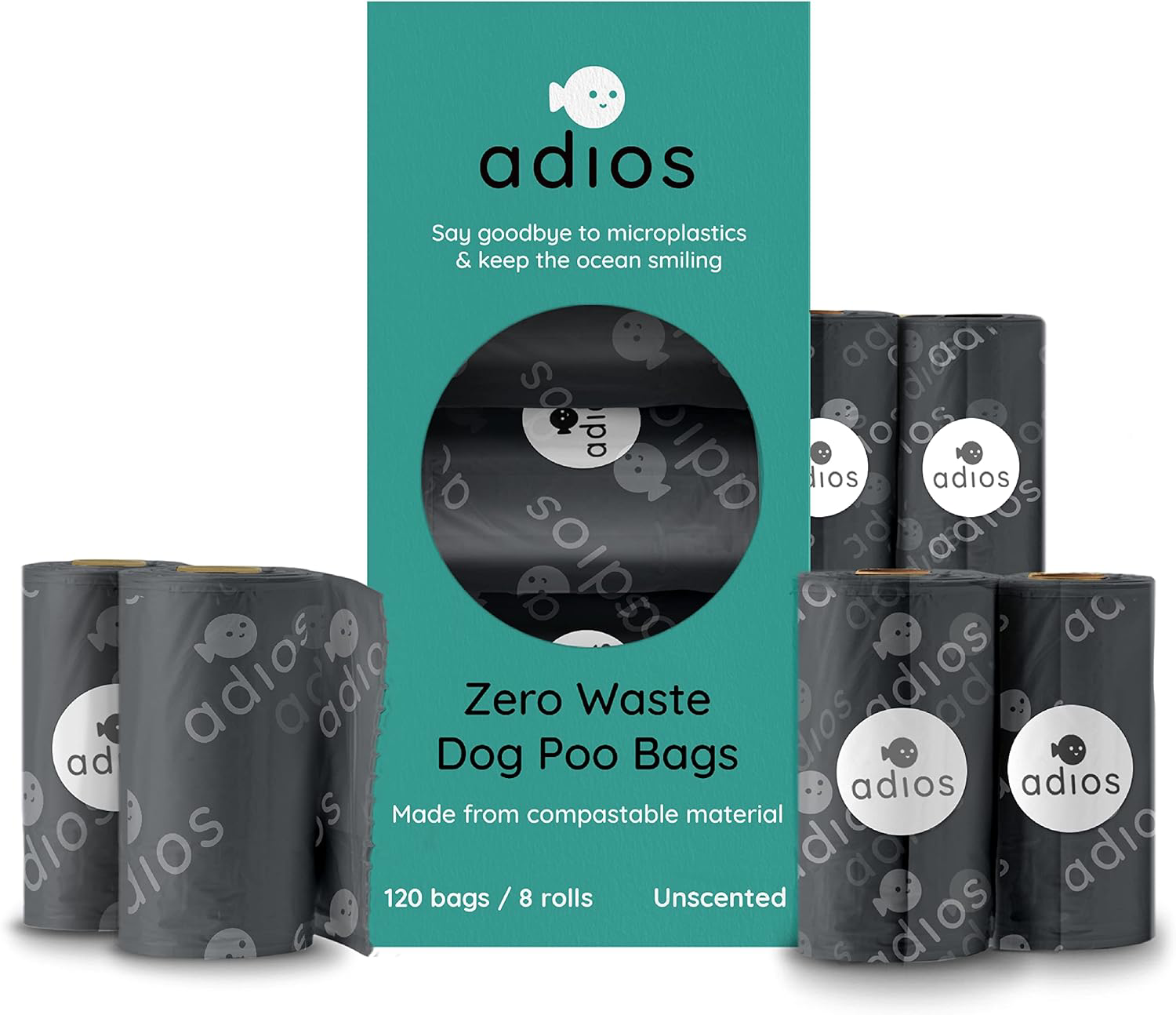 Adios Plastic Biodegradable Dog Poop Bags Extra Thick Compostable Dog