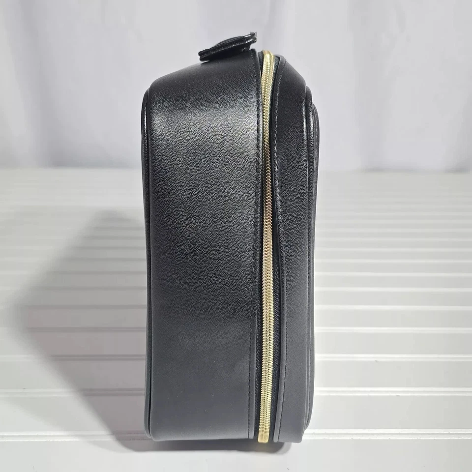 Bolso de Maquillaje Cosmético Imitación Estee Lauder Estuche de Tren de Viaje con Asa Negro Foto 3 de 4