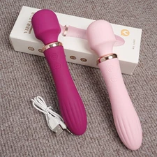 Famale Heating Double Heads Vibrator Women's Masturbation Toys Massage Stick US