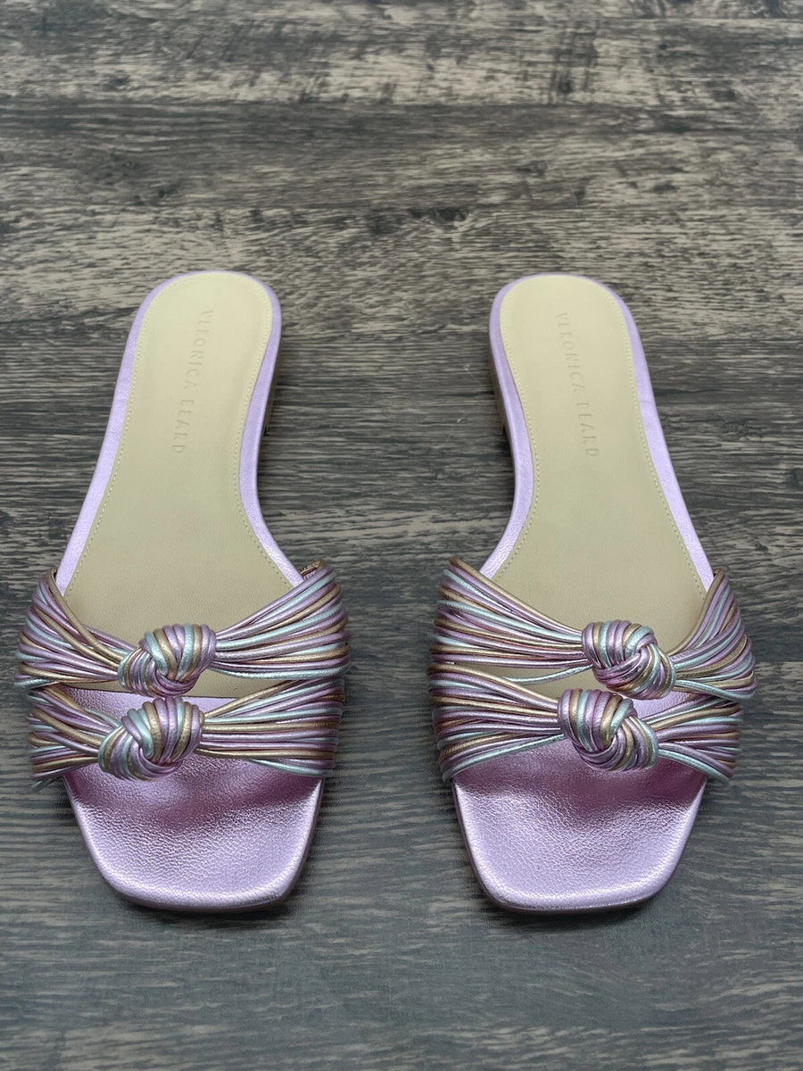 Veronica beard alessia hotsell metallic knot sandals