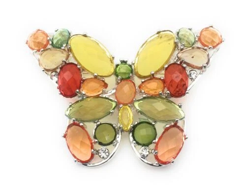 Butterfly Prendedores y broches de moda plateado plata