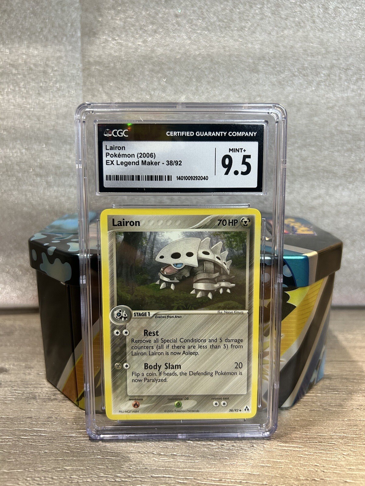 Lairon - 38/92 - Pokemon EX Legend Maker - Reverse Holofoil 2006 - CGC Mint 9.5