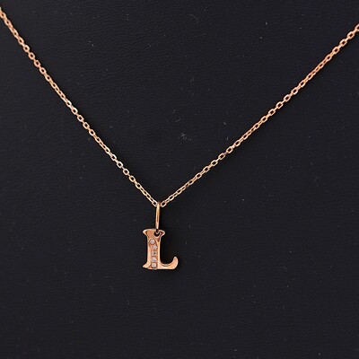 Elli Collana Donna Con Ciondolo Letto “L”, Fiore E Smile – Argento 925 – Lunghezza 45 Cm – Gioiello Artigianale - 3