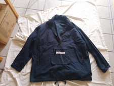 VINTAGE Windbreaker XL blau FASHION AFFAIRS Taschen Kapuze Baumwolle waschbar