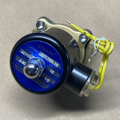 Geerte 1/2'' 12V DC Electric Brass Solenoid Valve 2W-160-15