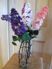 Vintage Millinery Flower Lilacs Bouquet Purple White Pink Y308