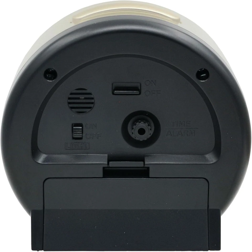 Sussex II Non Ticking Bedroom Alarm Clock, Gold - Image 3 of 4