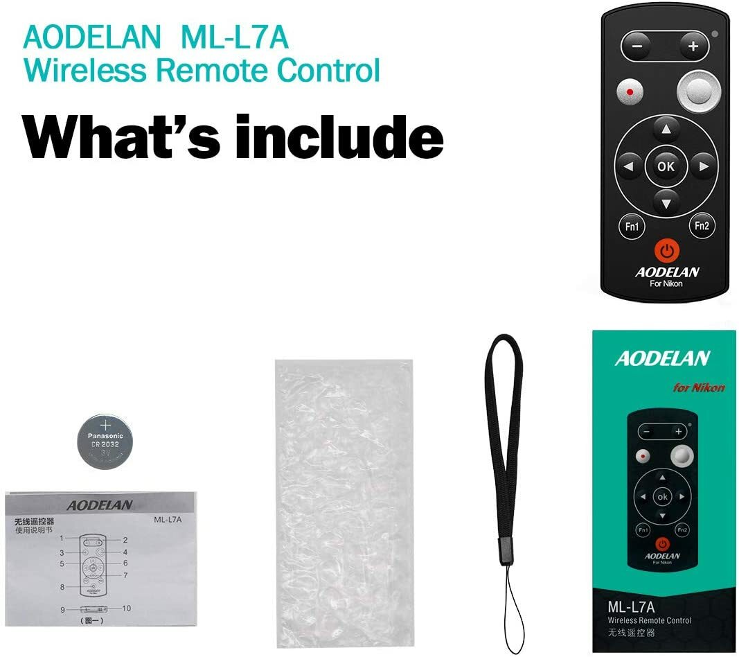 AODELAN ML-L7A Rilascio Otturatore Wireless Per Nikon Z30, Z6 II - Foto 11