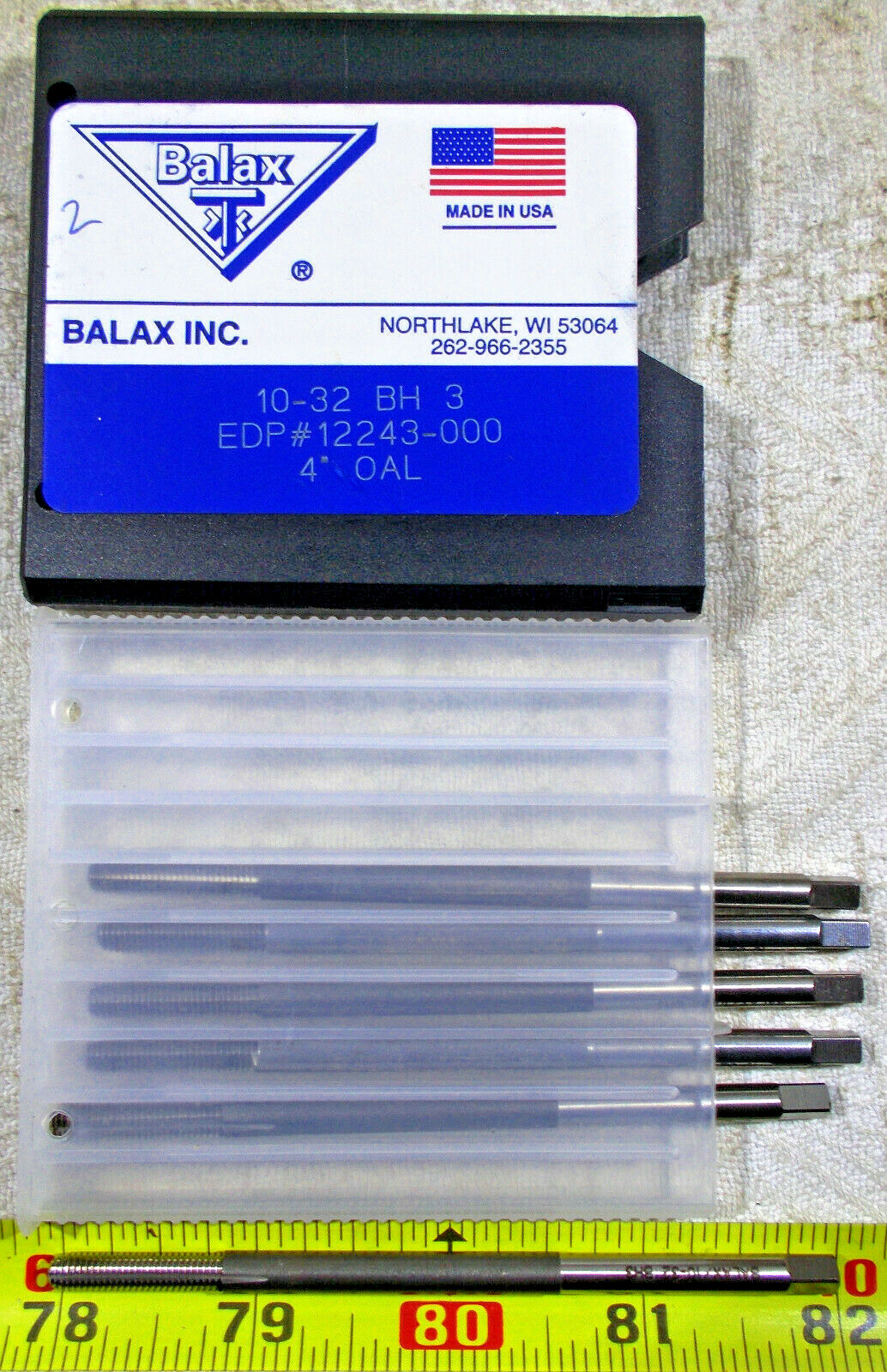 NEW BALAX 1032 BH3 EXTENDED ROLL FORM TAP 4" Over All Length PRICE IS