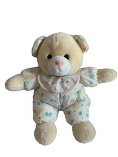 VTG 14" Cuddle Wit Teddy Bear Cream w/ Butterfly pajama Stuffed Plush