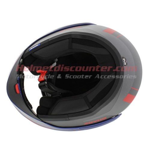Shark EVO ES Kryd Matt Silver Blue Red ABR Motorcycle Helmet, Fast 'N Free Ship - Bild 8 von 10