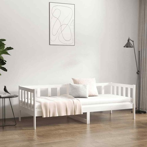 NNEVL Day Bed White 92x187 cm Single Size Solid Wood Pine - Picture 4 of 10