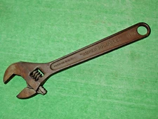 VINTAGE J.H.WILLIAMS & CO. 10" SUPERJUSTABLE CRESCENT WRENCH MADE IN USA