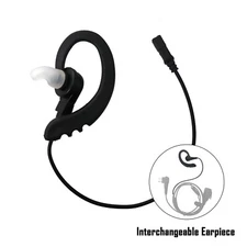 G-Shape Flex Hook Earpiece Quick Release Male Adapter for Two Way Radio Headsets