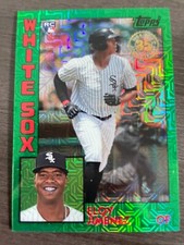 2019 Topps Silver Pack Eloy Jimenez RC 1984 Chrome Green Mojo Refractor /99