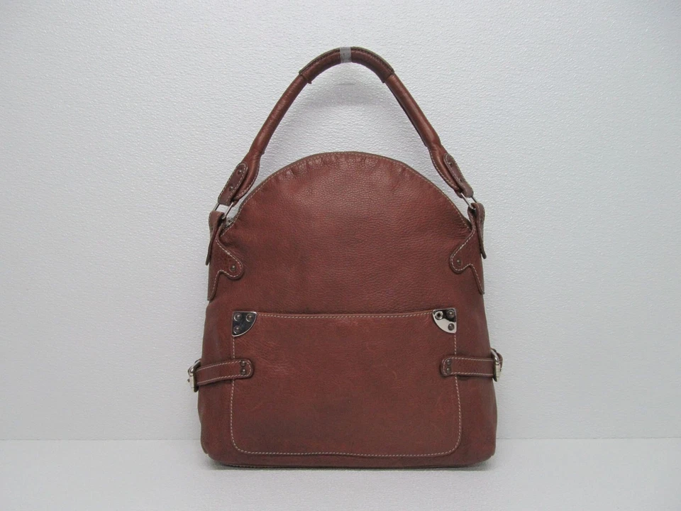Nuovedive 单肩包棕色真皮手提包钱包意大利制造 — 第 3/4 张图片