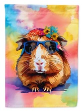 Caroline's Treasures Hippie Animal Guinea Pig Garden Flag DAC3961GF