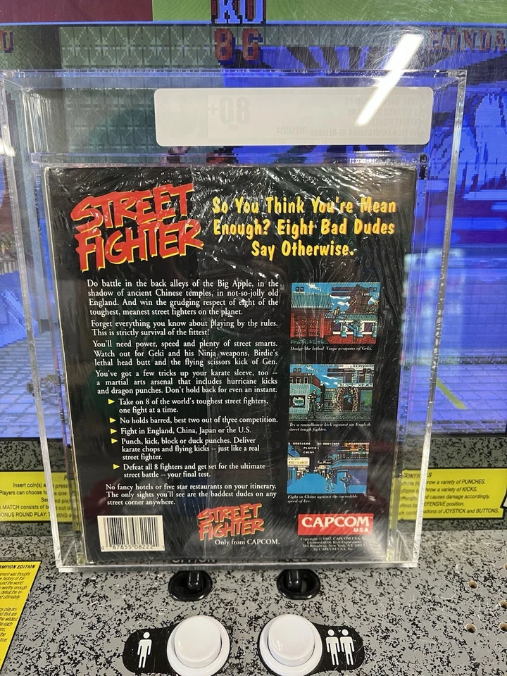 1992 IBM PC Street Fighter Graded VGA 80 NM+ Capcom Big Box NEW - Ken/Ryu Debut - Image 3 of 4