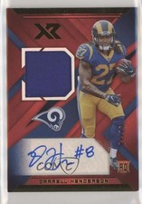 2019 Panini XR Rookie Swatch Auto Red 4/75 Darrell Henderson #RSA-25 Auto jn1